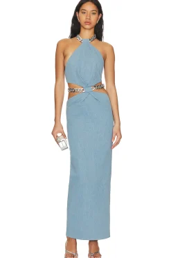 Women Bronx and Banco Dresses>Naomi Halterneck Maxi Dress