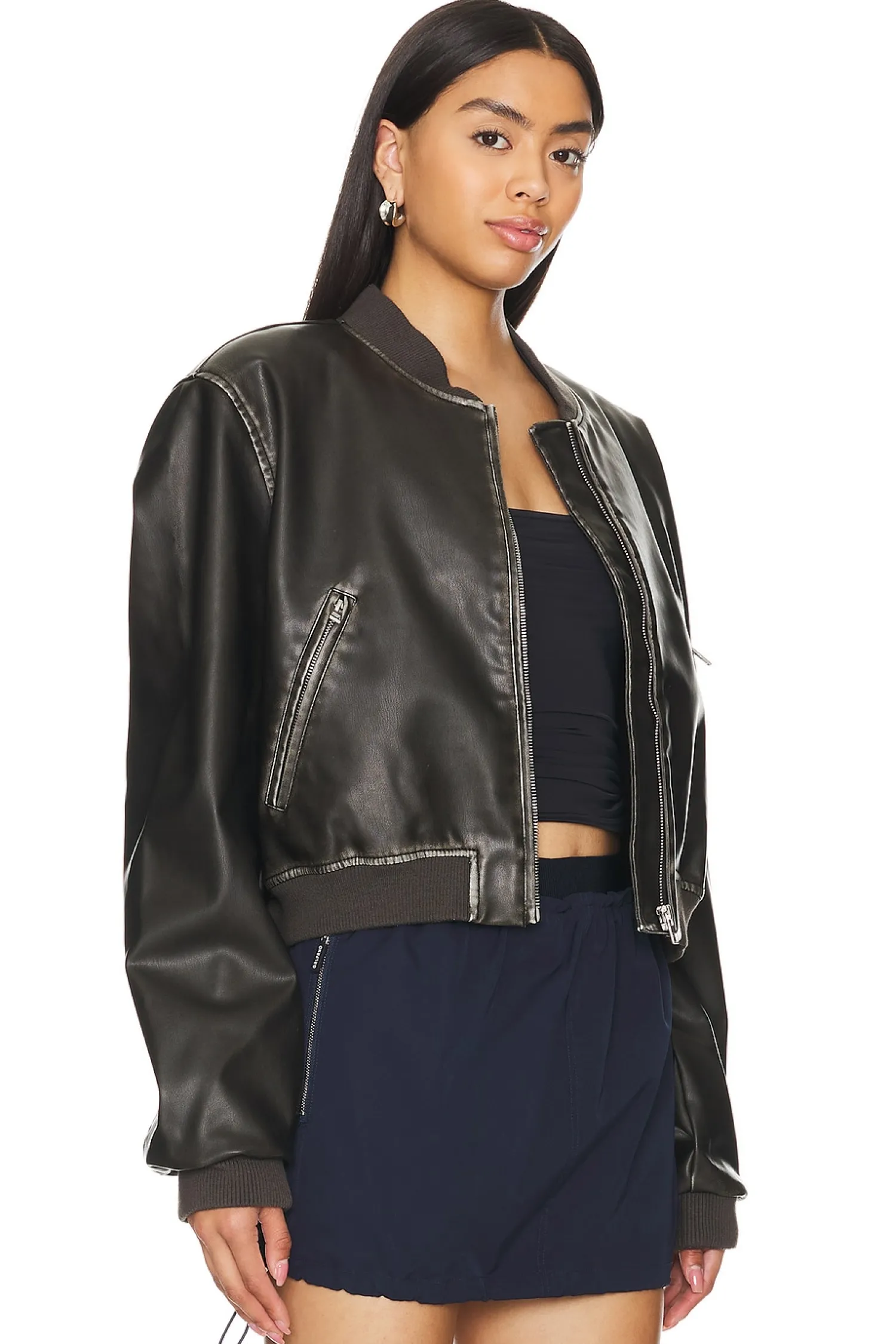 Women superdown Jackets & Coats>Neveah Faux Leather Bomber