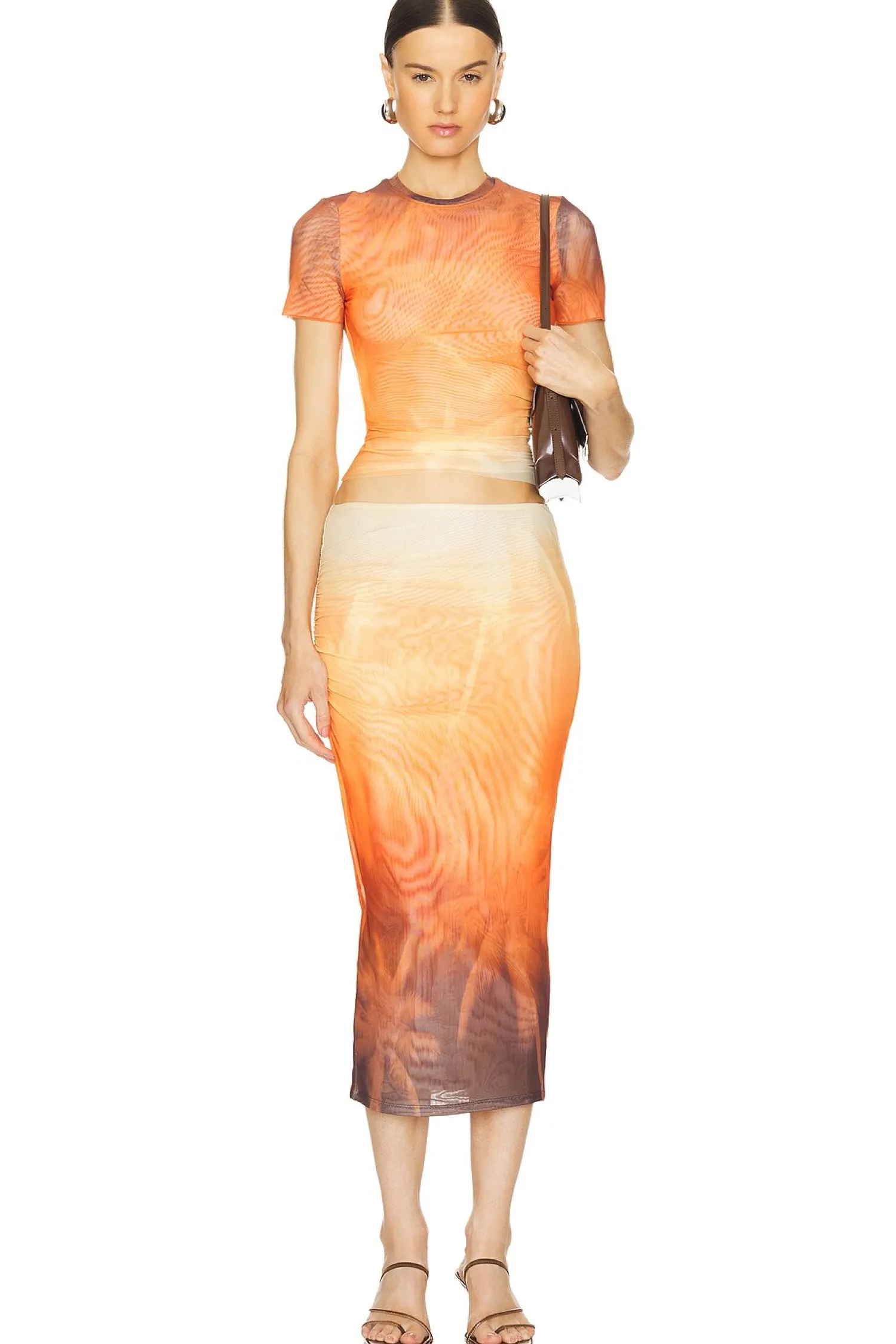 Women SER.O.YA Matching Sets>Nia Mesh Midi Skirt