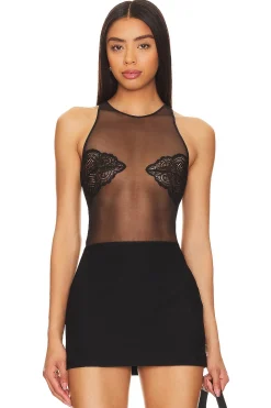 Women Kiki de Montparnasse Lingerie & Sleepwear>Nudite Lace Bodysuit