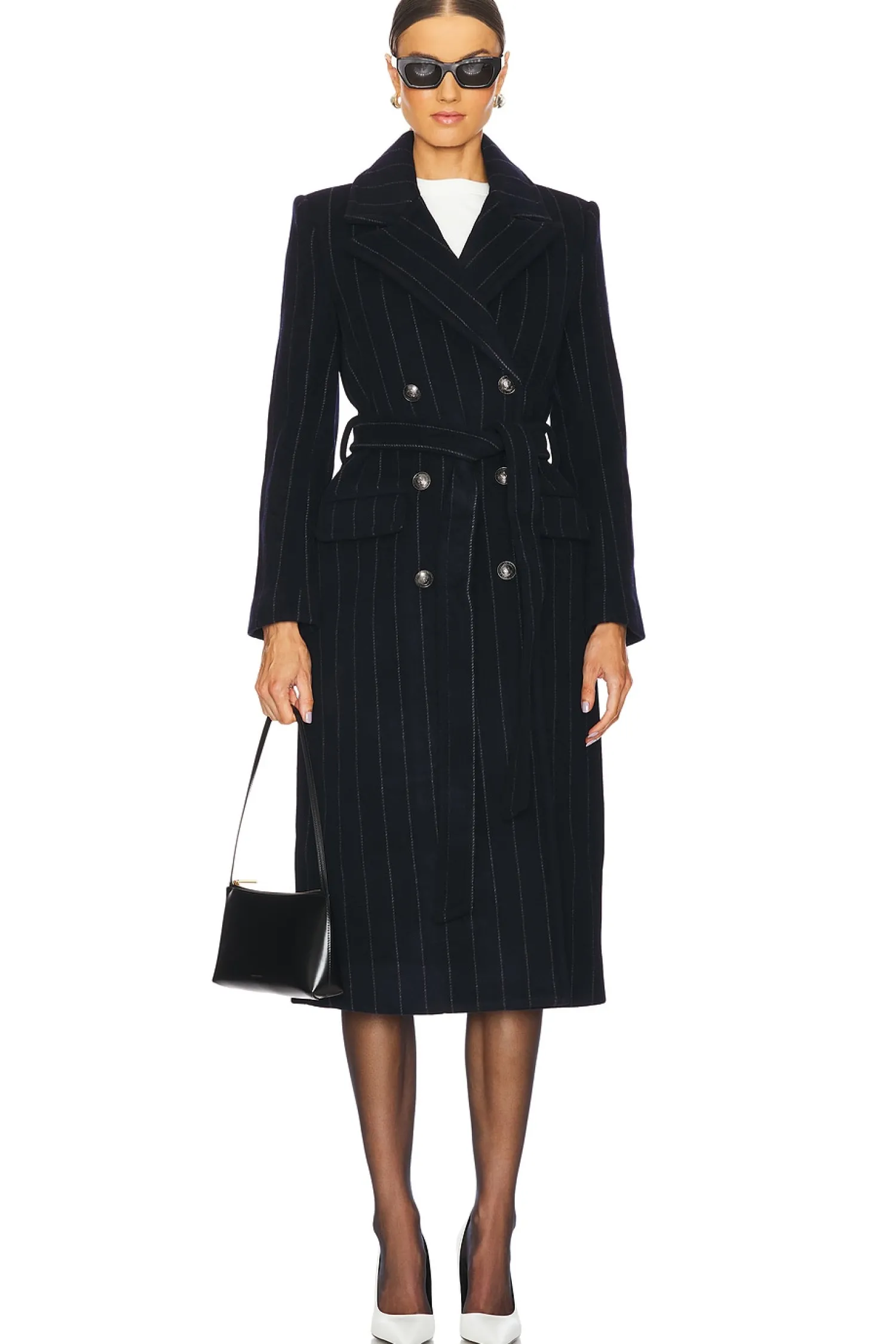 Women L'AGENCE Jackets & Coats>Olina Long Coat With Belt