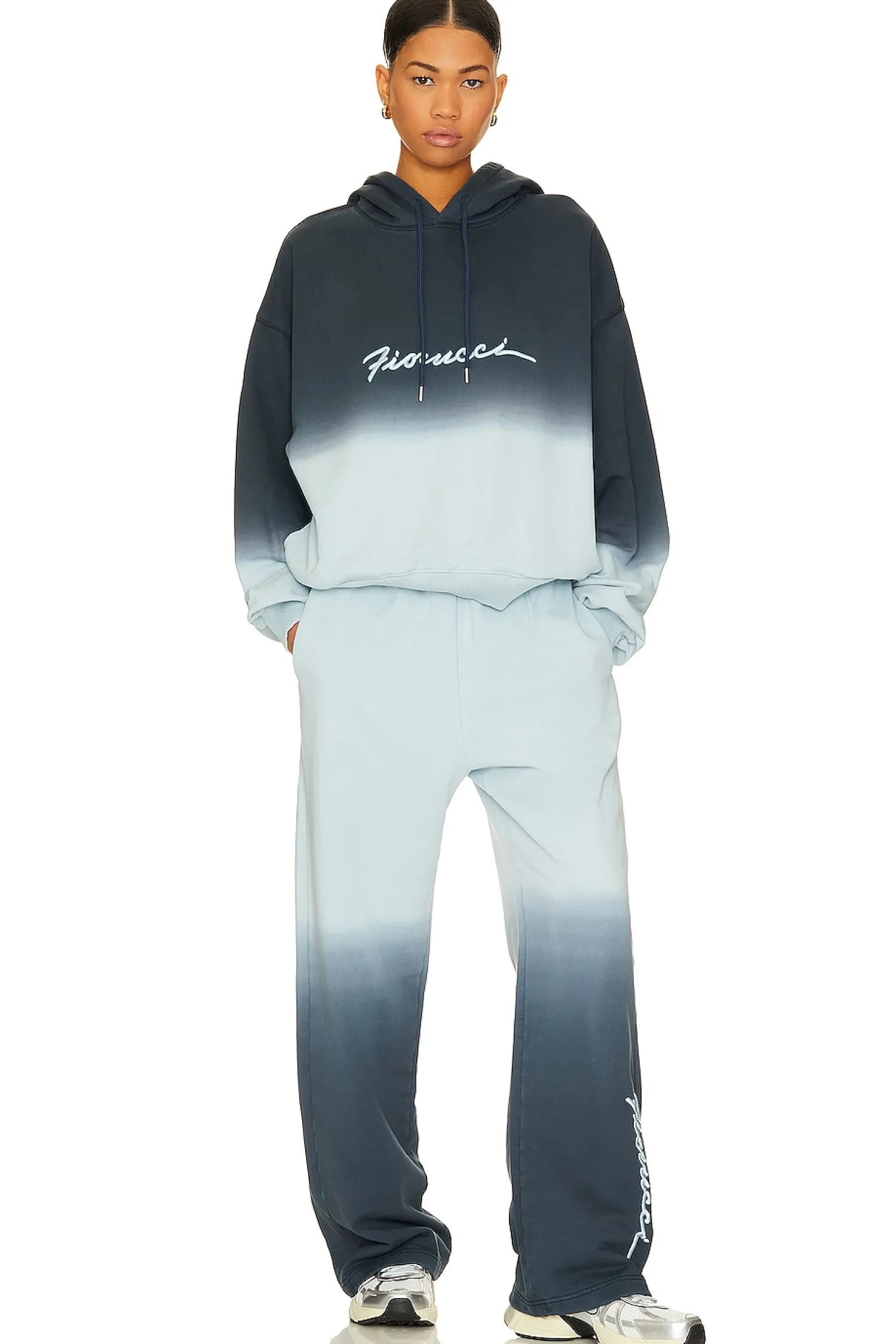 Women FIORUCCI Loungewear>Ombre Squiggle Logo Hoodie