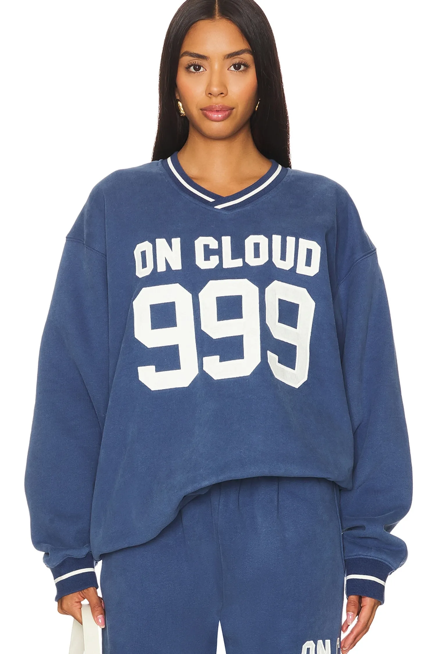 Women The Mayfair Group Loungewear>On Cloud Nine V Neck Sweatshirt