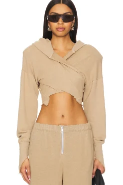 Women SAMI MIRO VINTAGE Matching Sets|Loungewear>Open Seam Wrap Hoodie