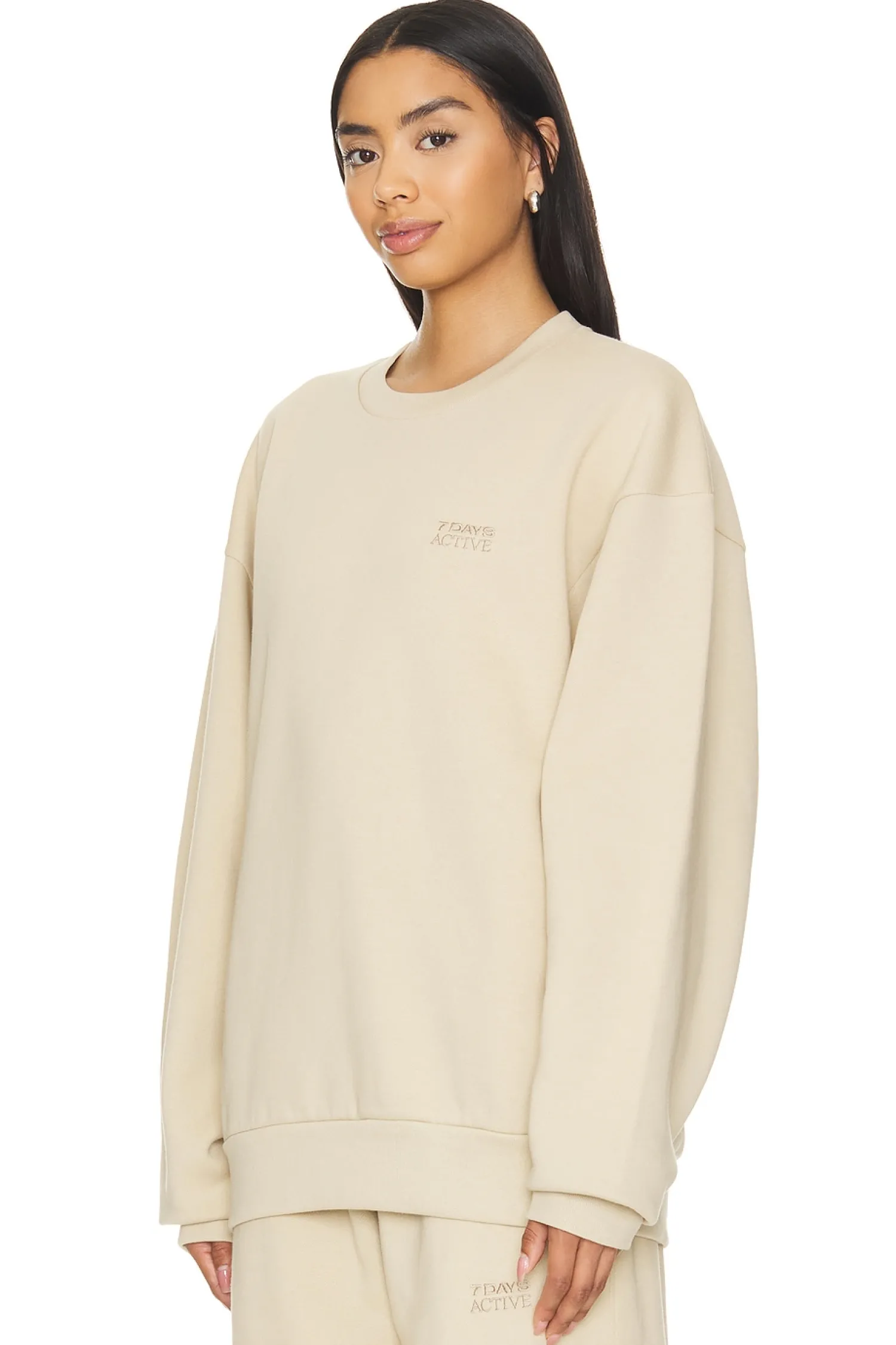 Women 7 Days Active Loungewear>Organic Crewneck