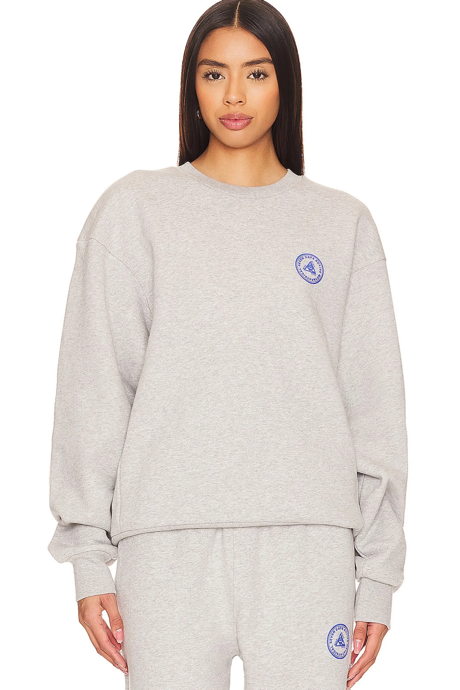 Women 7 Days Active Loungewear>Organic Crewneck Sweatshirt