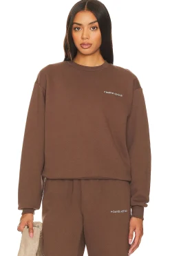 Women 7 Days Active Loungewear>Organic Fitted Crew Neck