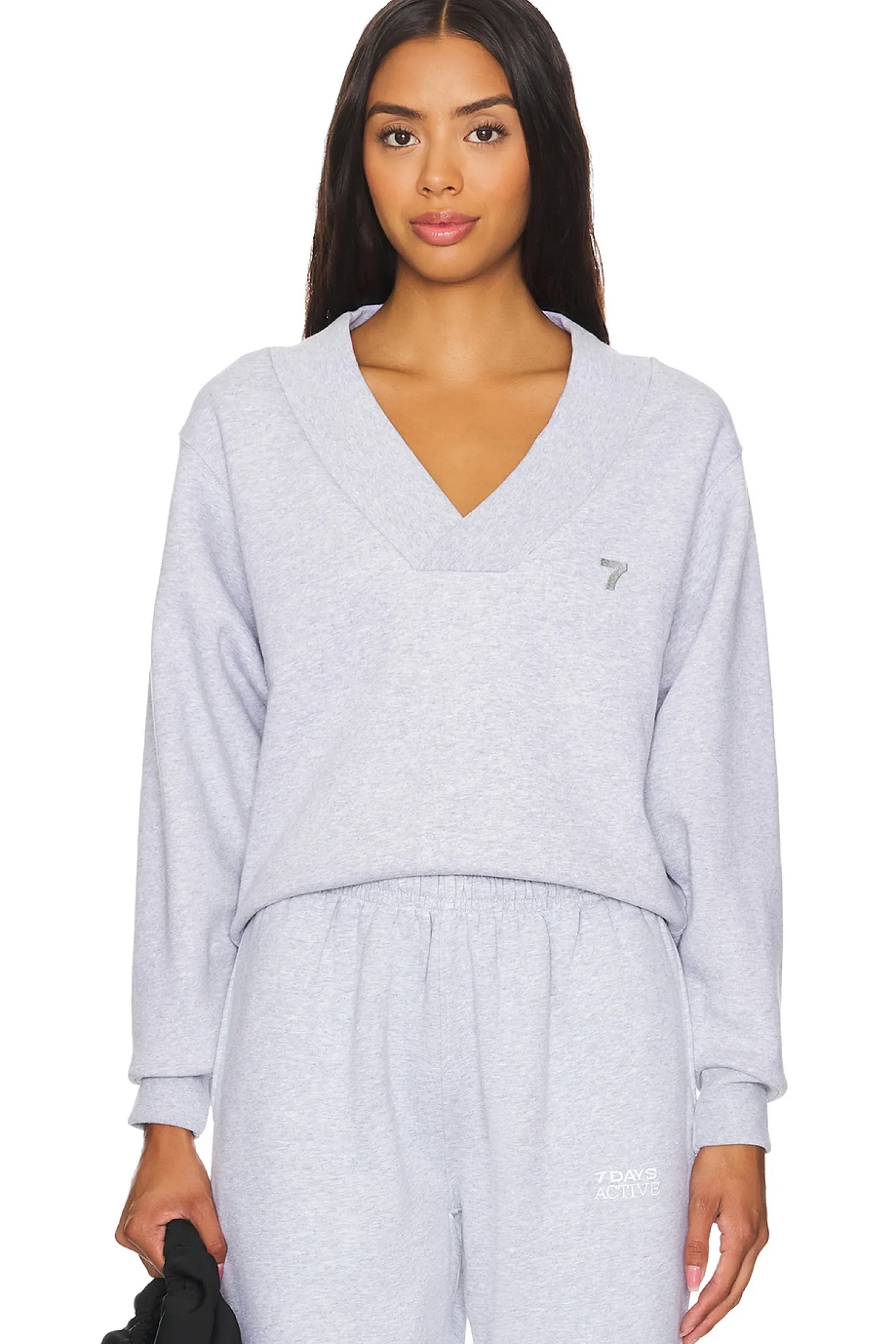 Women 7 Days Active Loungewear>Organic V Neck Jumper