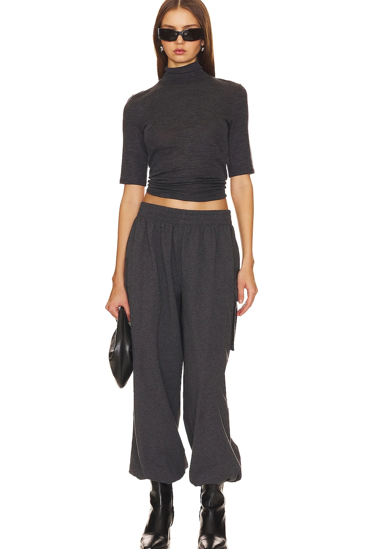 Women Norma Kamali Pants>Oversized Boyfriend Cargo Sweatpant