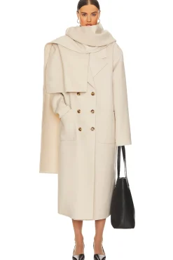 Women Helsa Jackets & Coats>Oversized Coat With Detachable Scarf