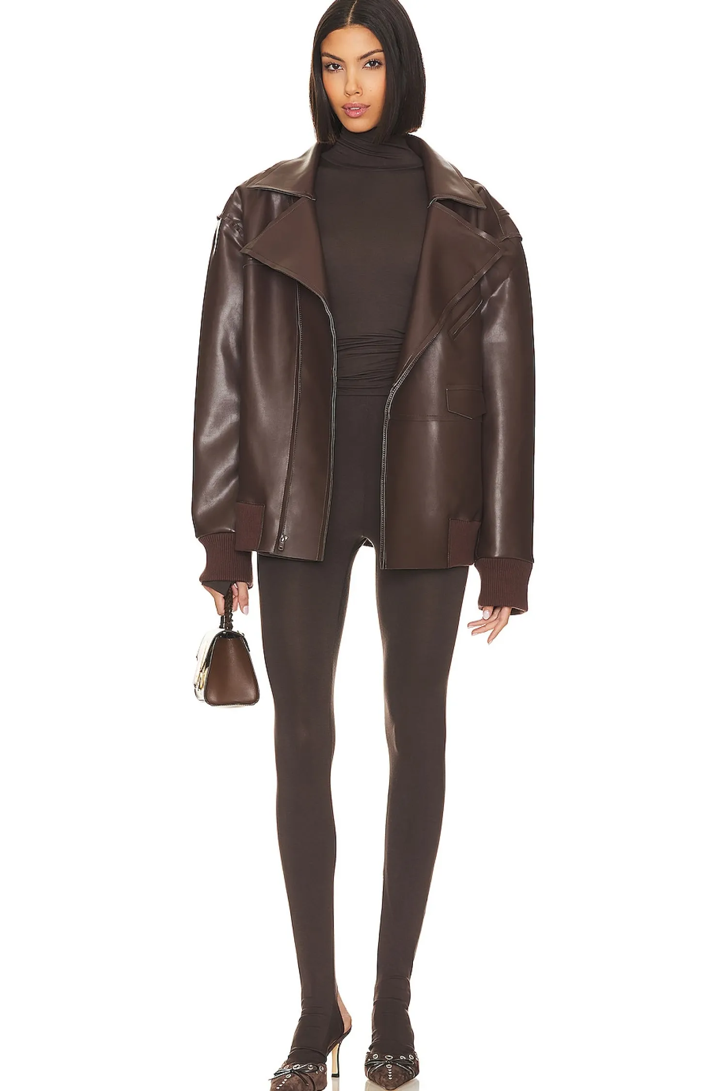 Women Norma Kamali Jackets & Coats>Oversized Moto Jacket