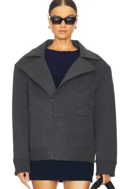 Women Norma Kamali Jackets & Coats>Oversized Moto Jacket