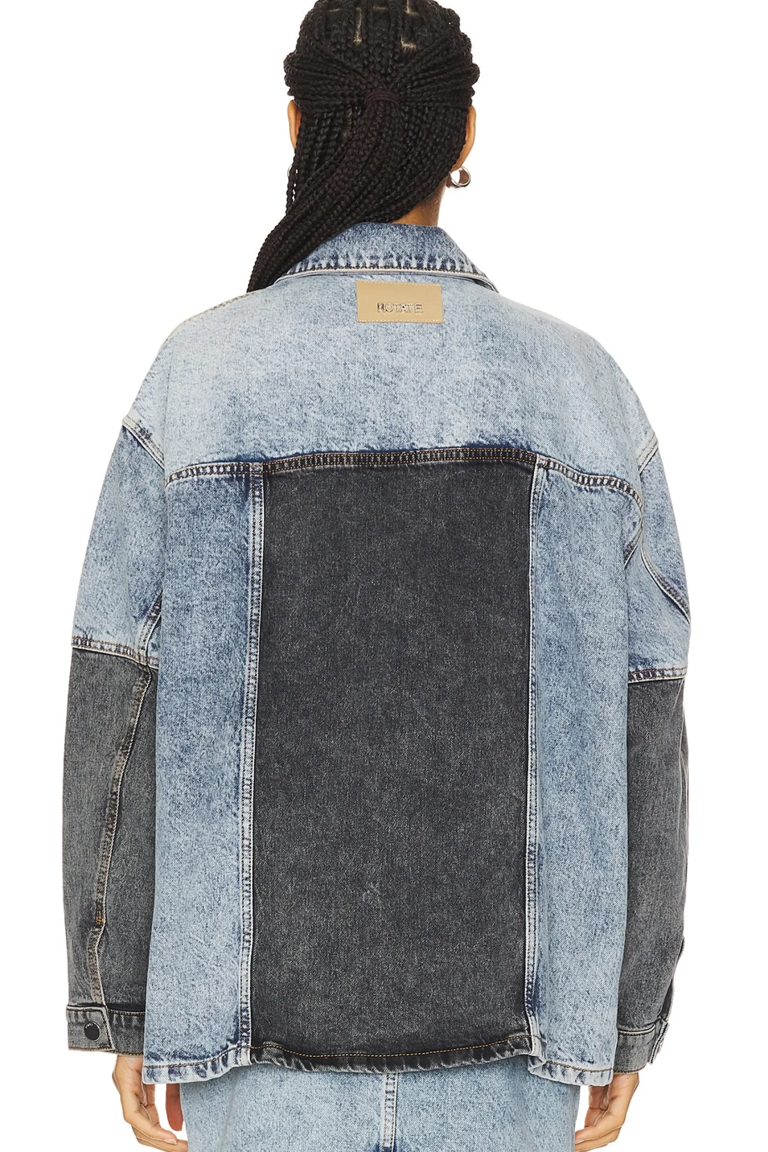Women ROTATE Jackets & Coats>Oversized Patchwork Jacket