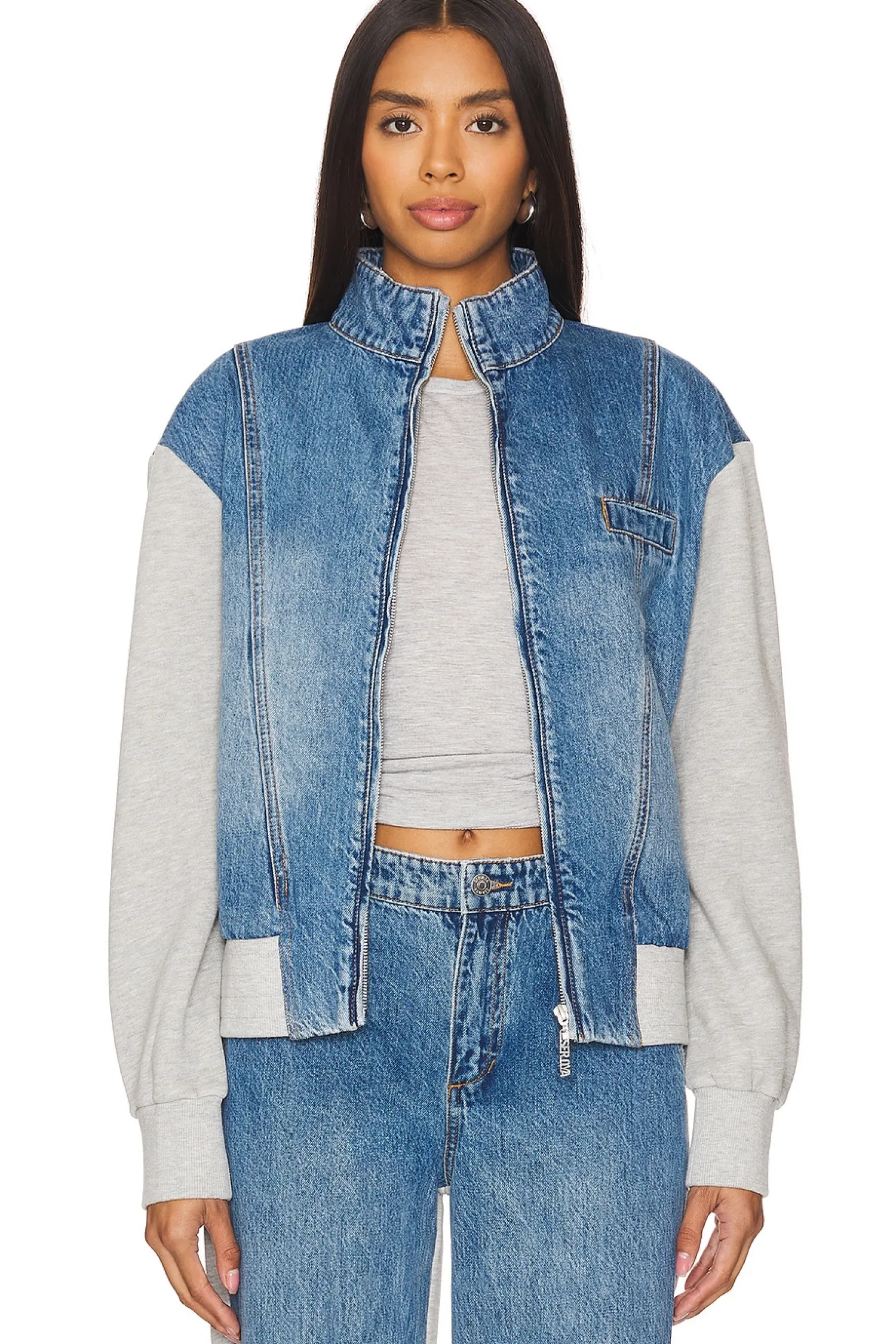 Women SER.O.YA Matching Sets|Jackets & Coats>Page Terry Denim Jacket