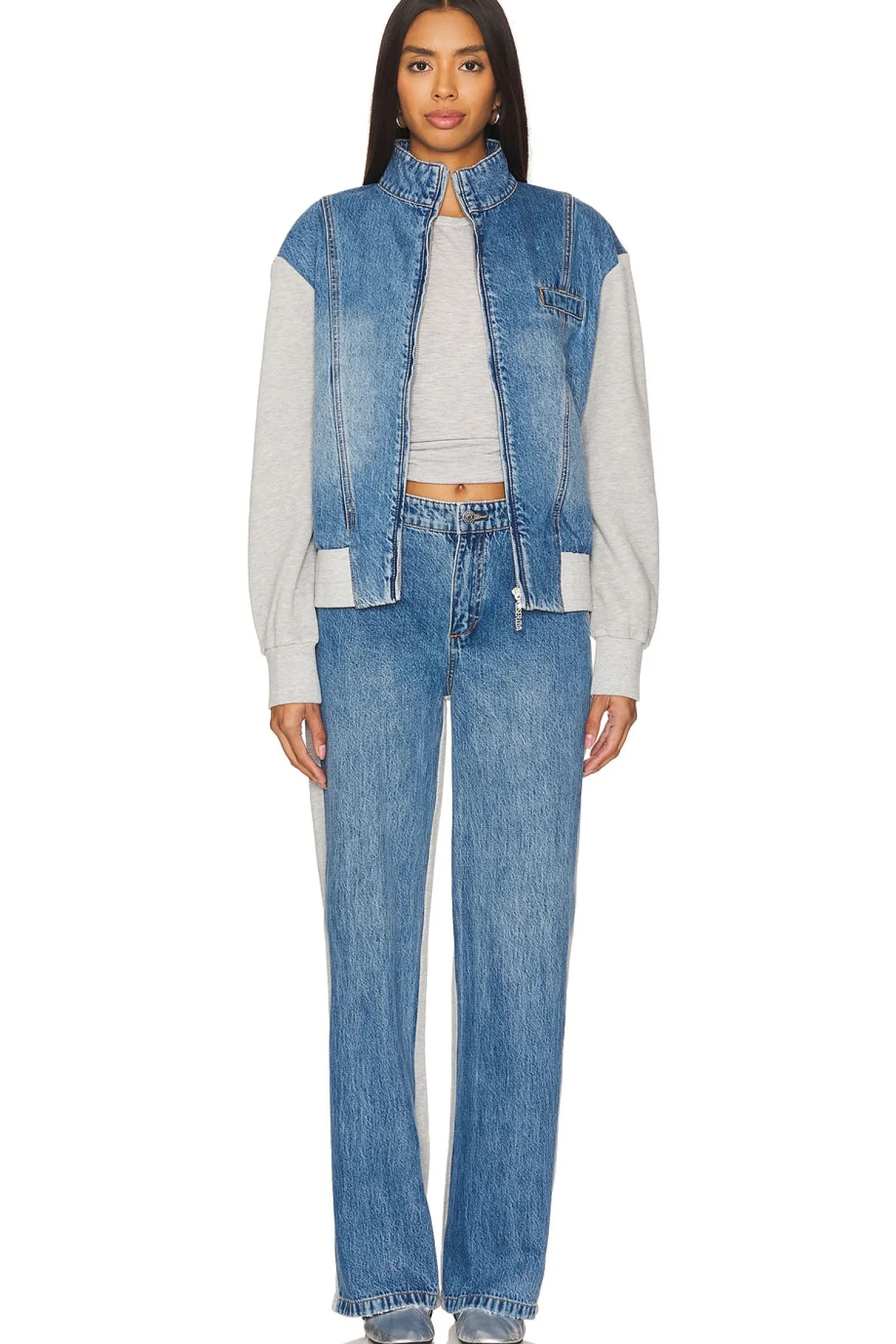 Women SER.O.YA Matching Sets|Jackets & Coats>Page Terry Denim Jacket