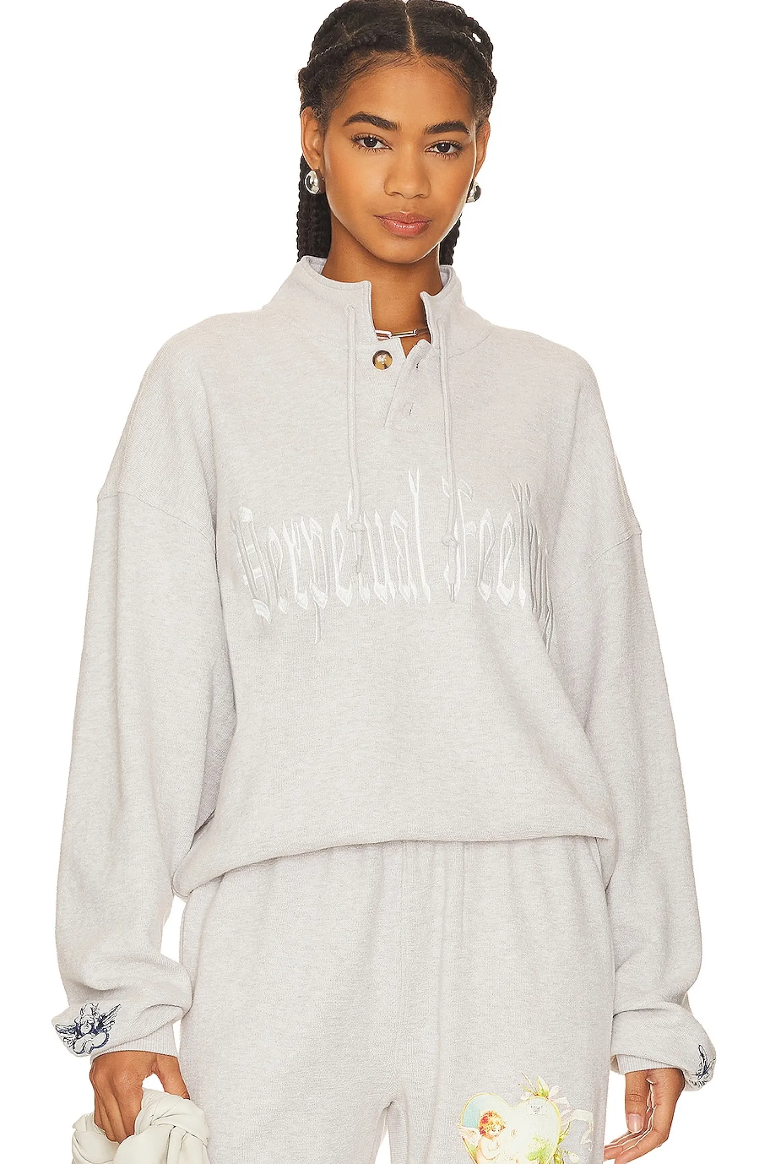 Women Boys Lie Loungewear>Perpetual Feelings Henley Crew