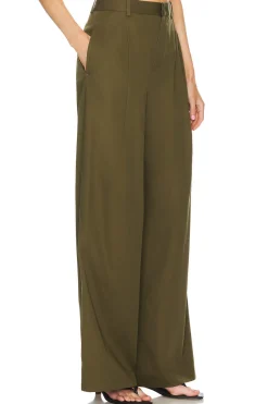 Women FRAME Pants>Pleated Wide Leg Pant