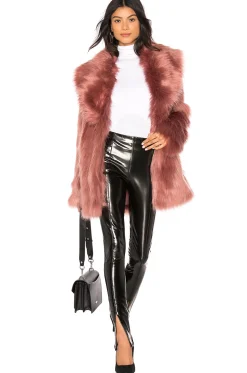 Women Unreal Fur Jackets & Coats>Premium Rose Faux Fur Jacket