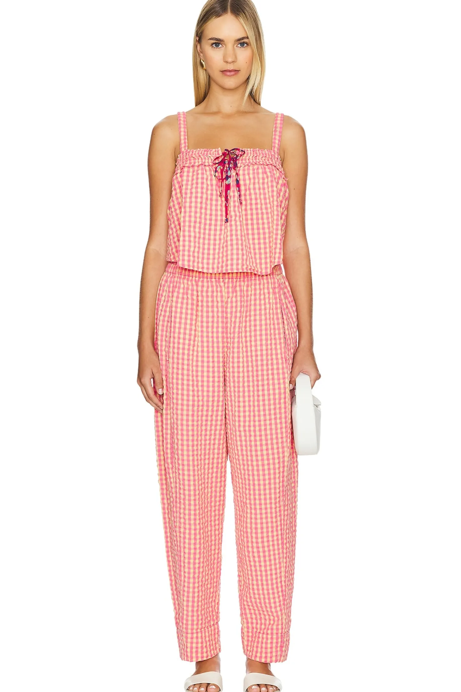 Women Free People Pants>Preppy Poplin Gingham Pants