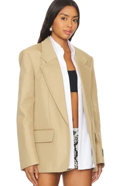 Women Alexander Wang Jackets & Coats>Prestyled Oversized Boxy Blazer W/ Poplin Dickie