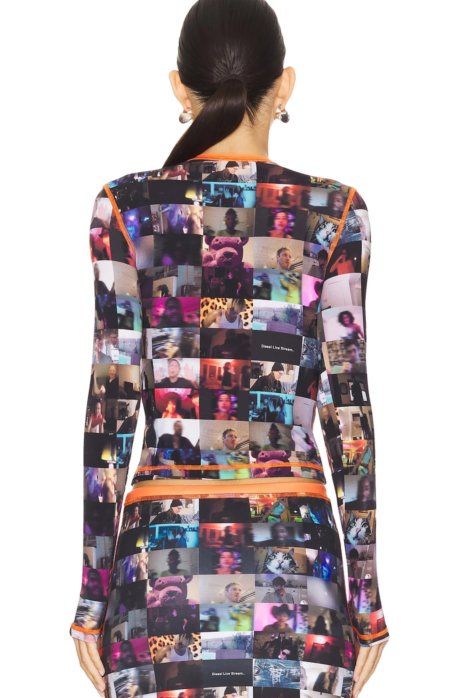Women Diesel Matching Sets>Printed Long Sleeve Top