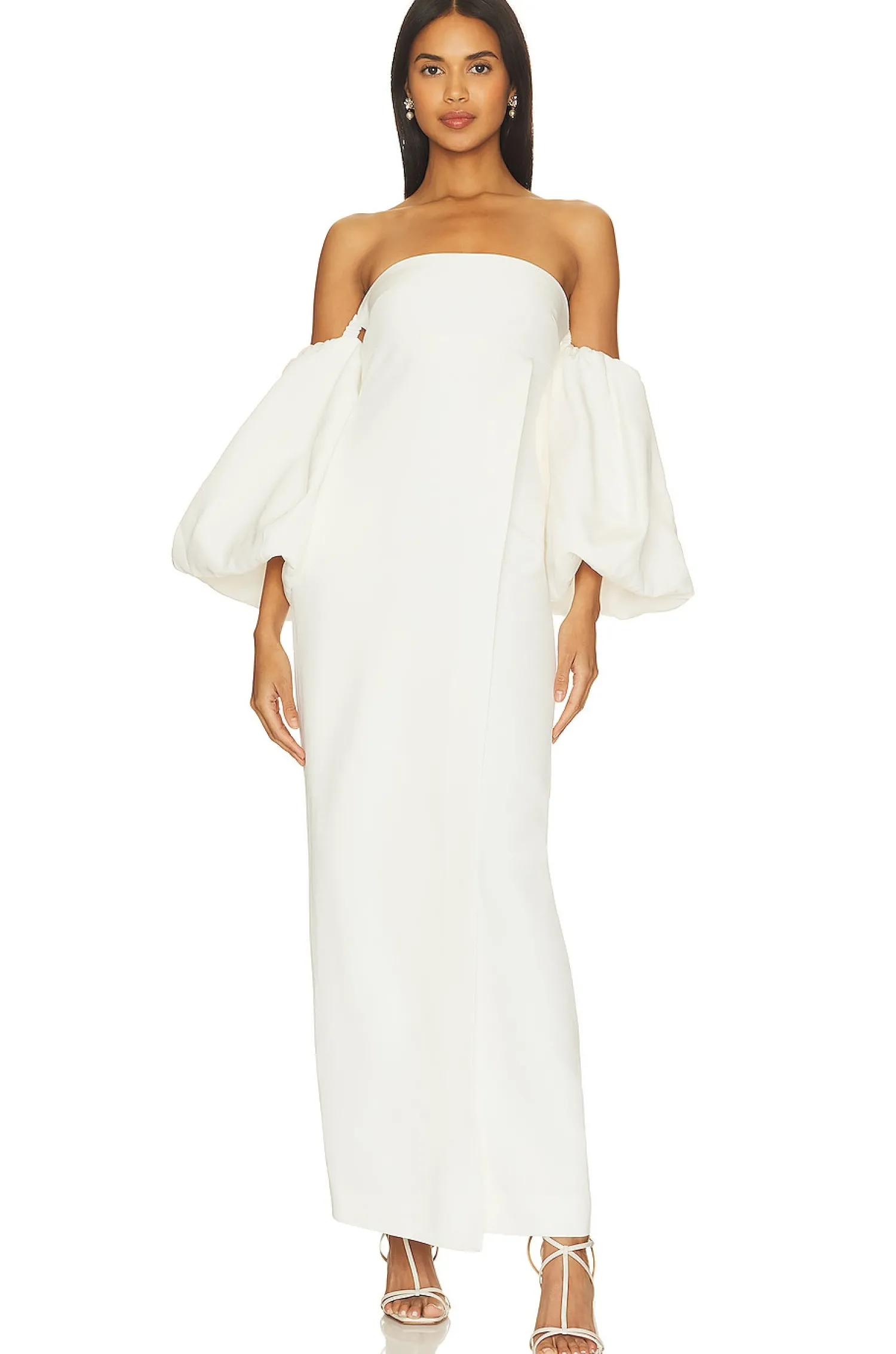Women Shona Joy Dresses>Puff Sleeve Column Maxi Dress