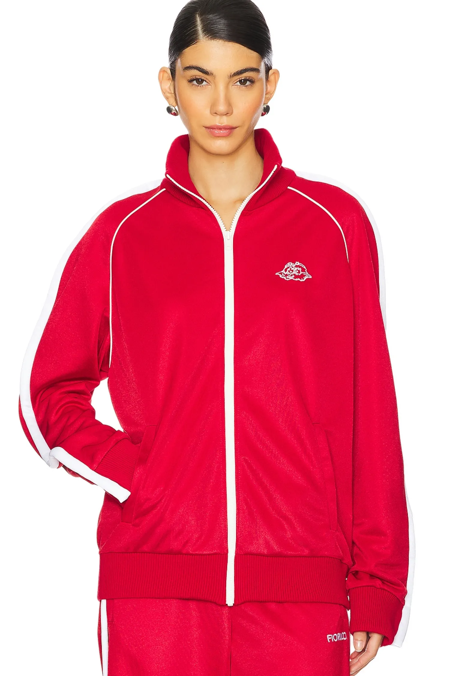 Women FIORUCCI Jackets & Coats>Puffy Piping Angel Track Sweatshirt