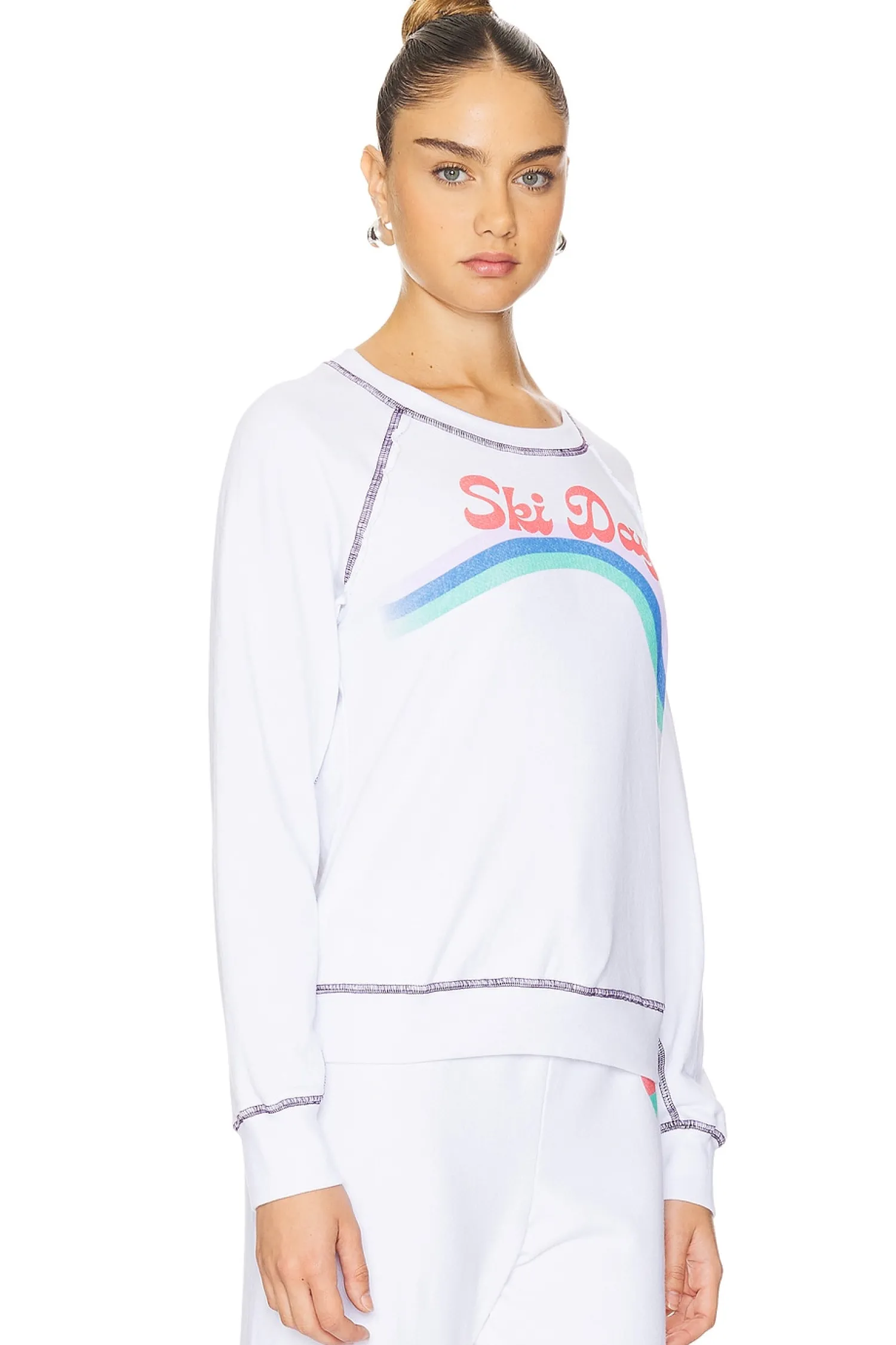 Women SUNDRY Matching Sets|Loungewear>Raglan T Ski Day Sweatshirt
