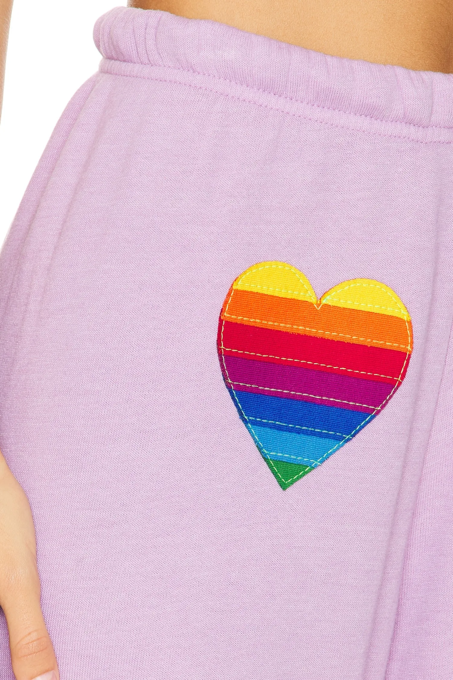 Women Aviator Nation Pants|Loungewear>Rainbow Heart Stitch Sweatpant