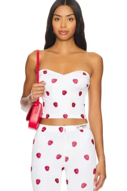 Women FIORUCCI Matching Sets>Raspberry Print Bustier Top