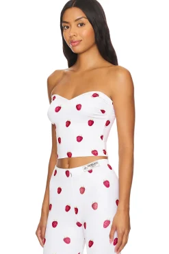 Women FIORUCCI Matching Sets>Raspberry Print Bustier Top