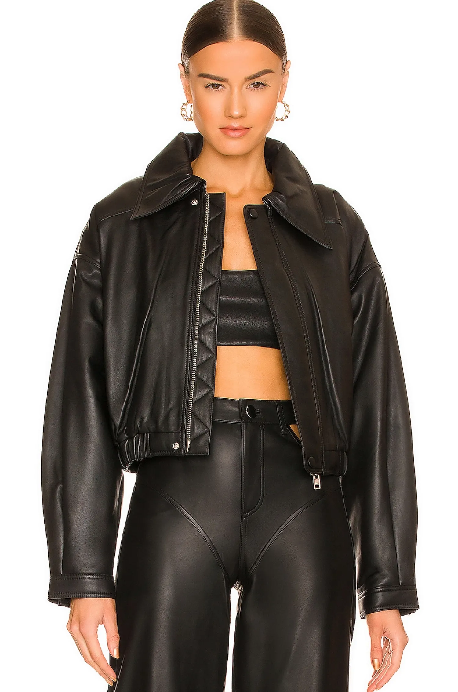 Women Camila Coelho Jackets & Coats>Raven Leather Jacket