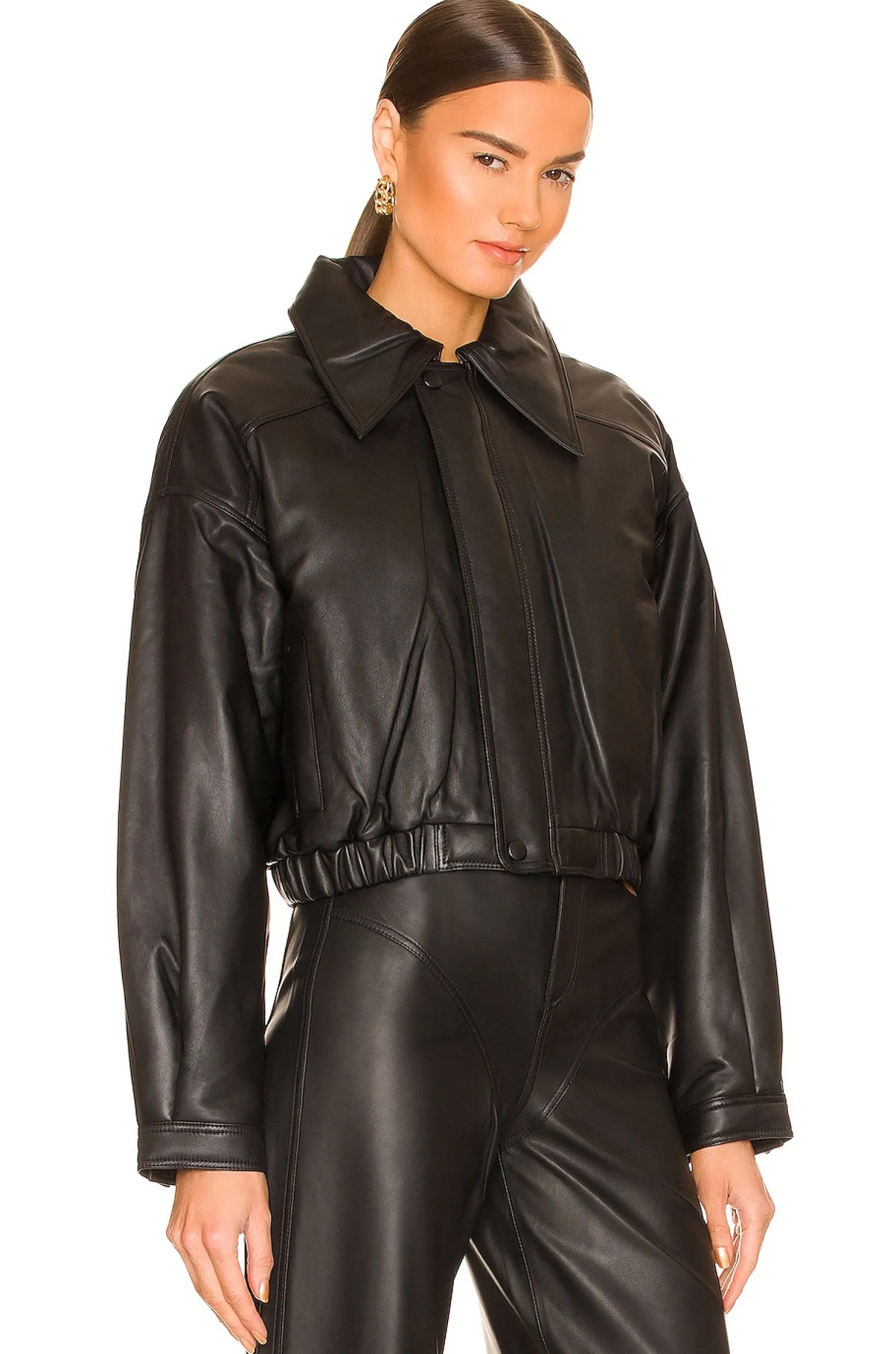 Women Camila Coelho Jackets & Coats>Raven Leather Jacket