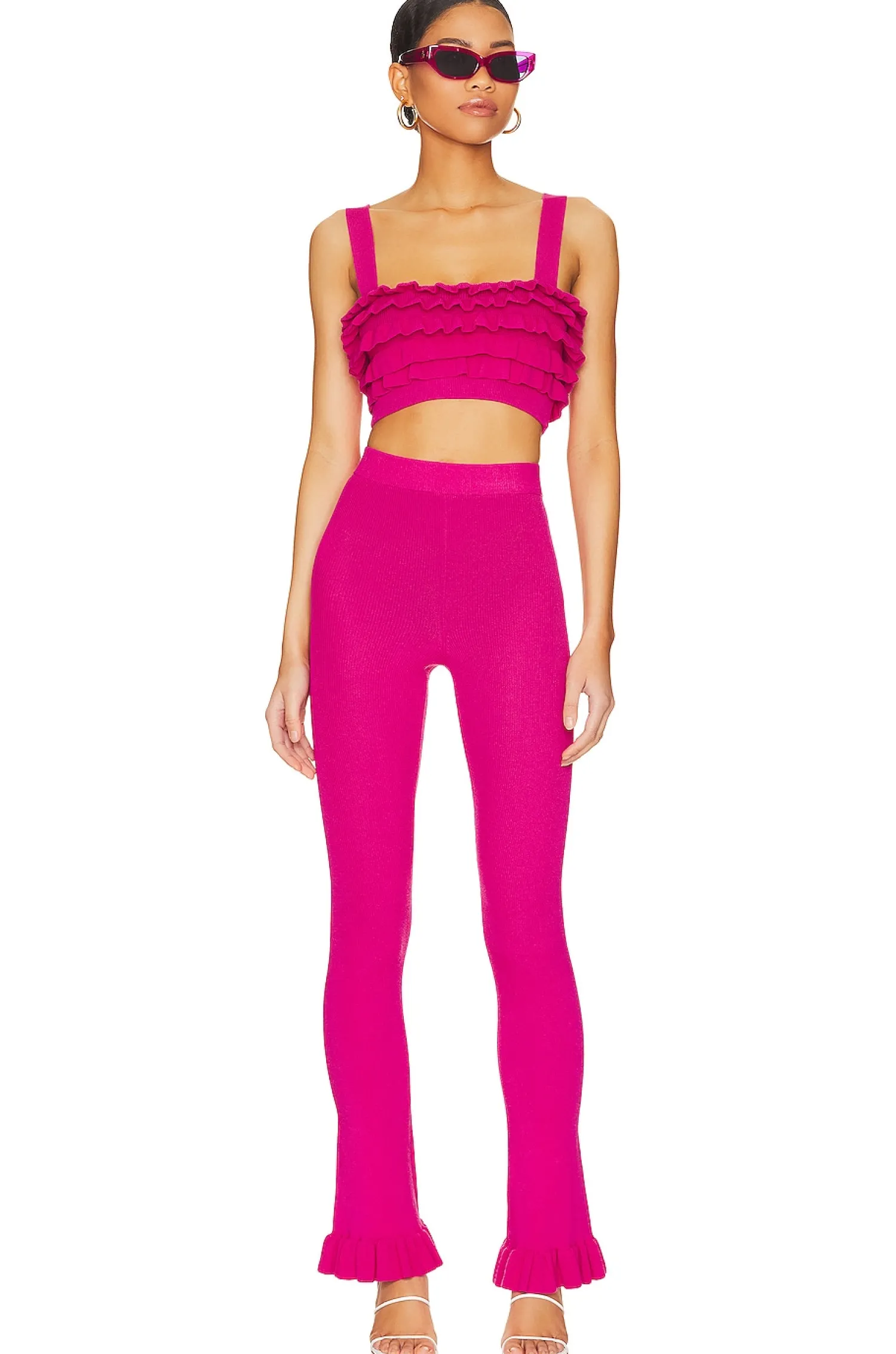 Women Lovers and Friends Pants>Razi Ruffle Knit Pant