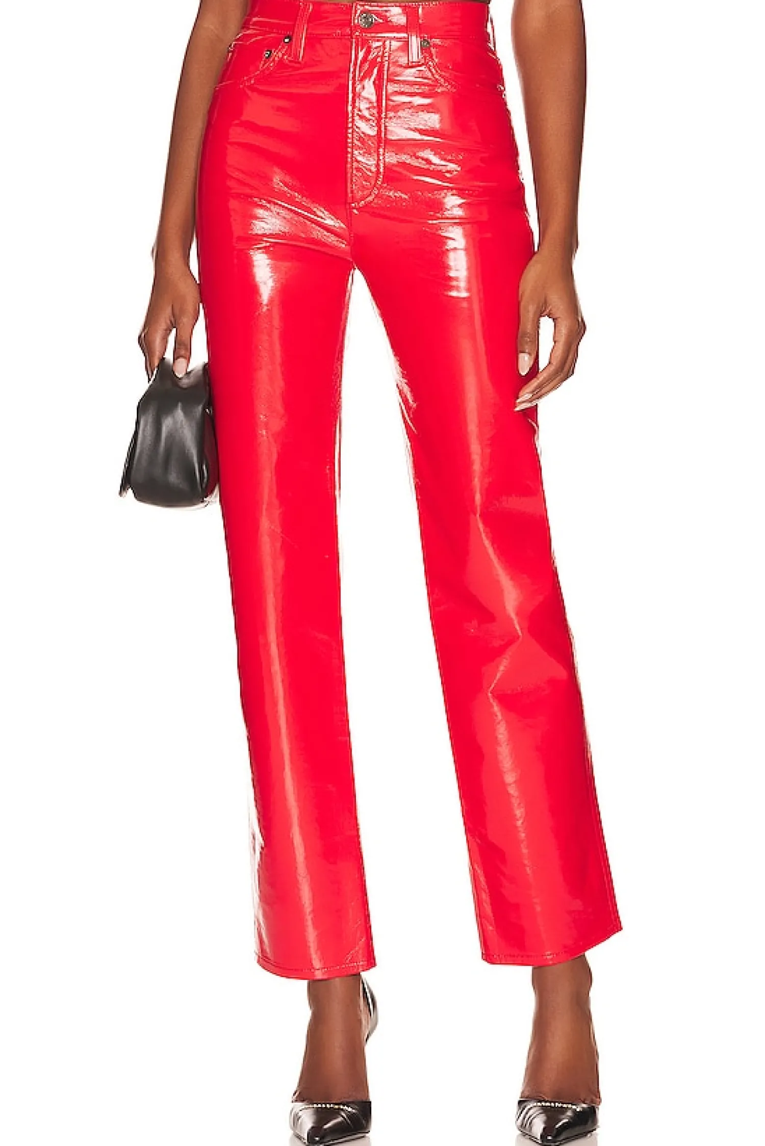 Women AGOLDE Pants>Recycled Leather 90's Pinch Waist