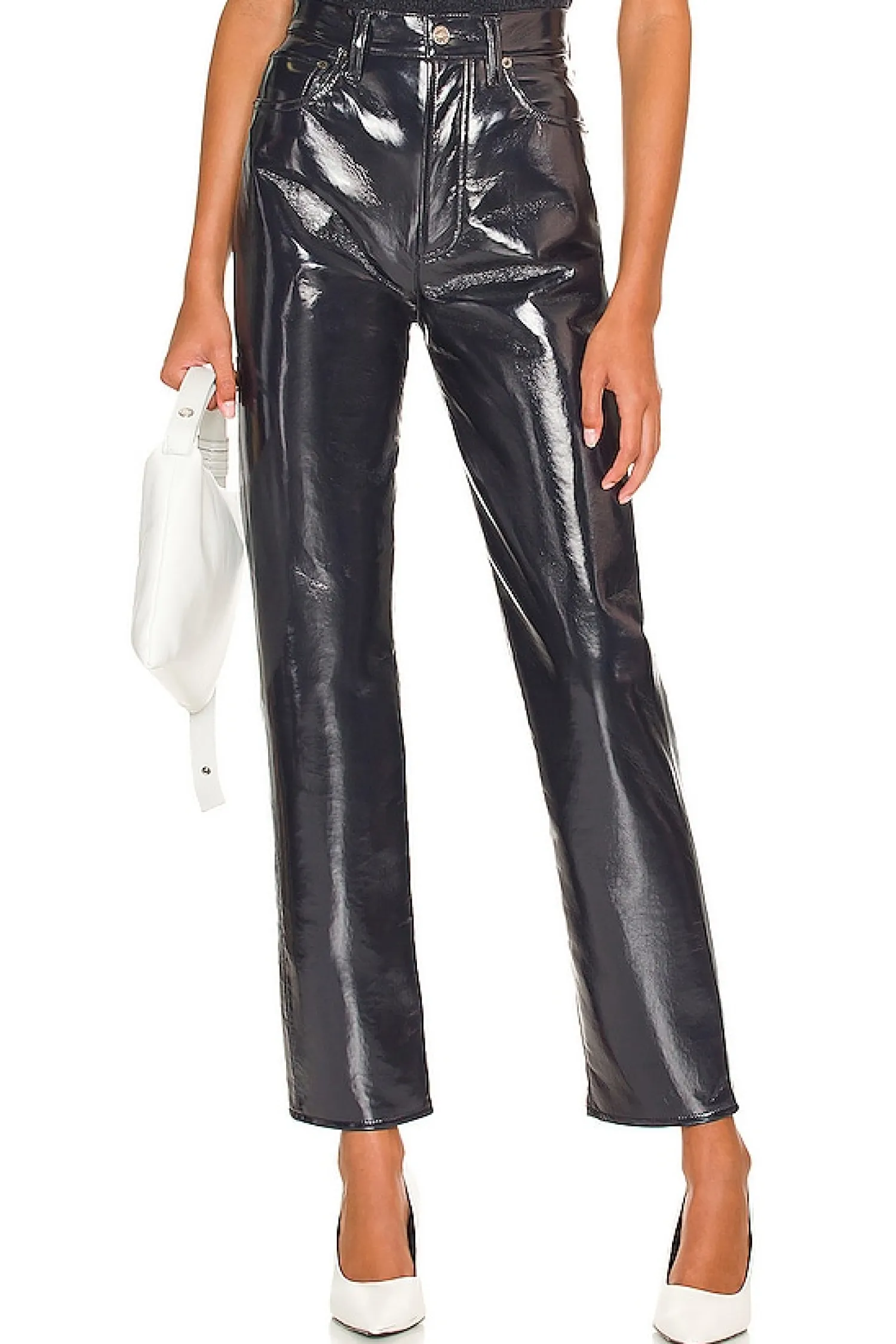 Women AGOLDE Pants>Recycled Leather 90's Pinch Waist