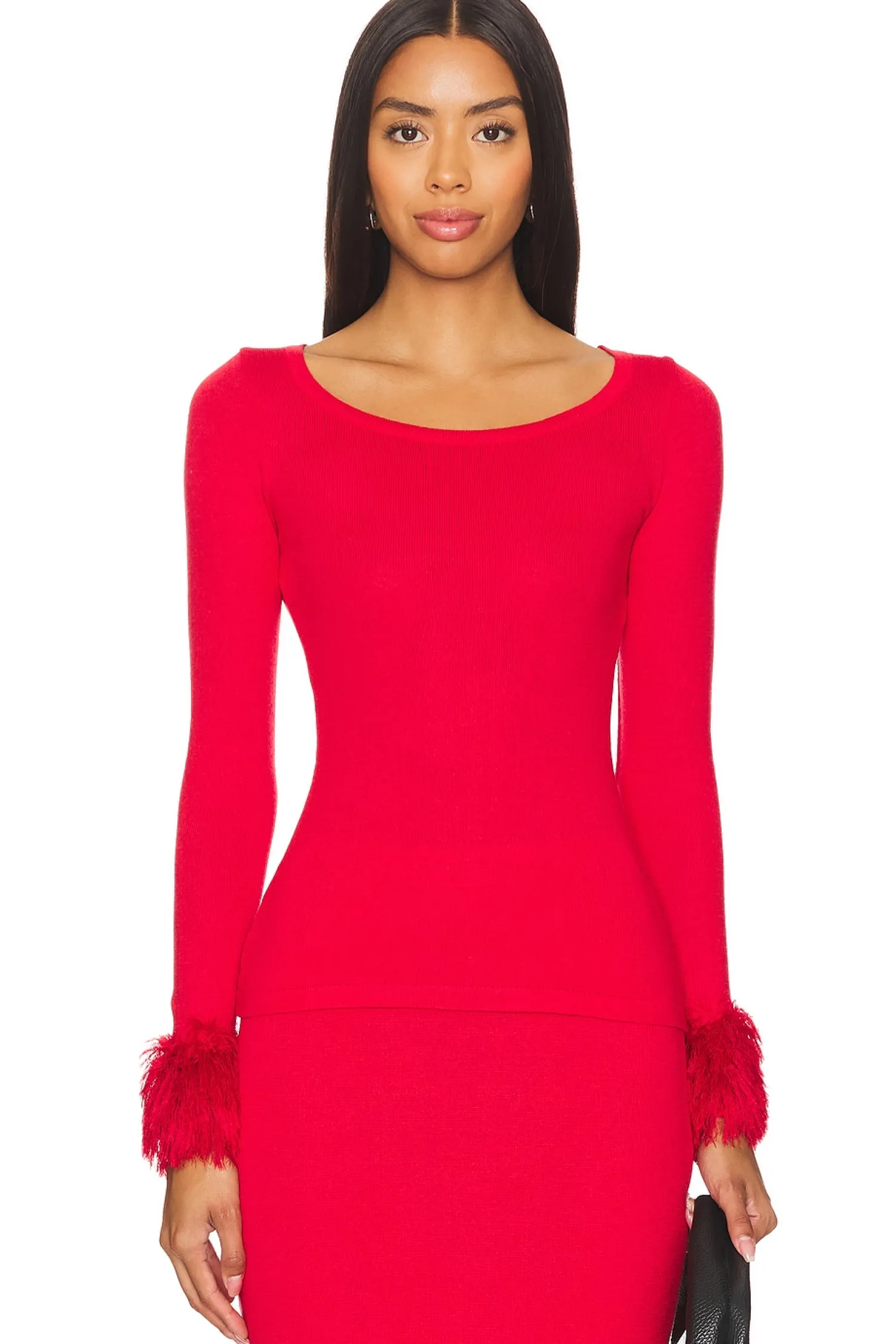 Women ANDREEVA Matching Sets>Top With Handmade Knit Cuffs