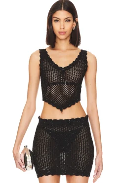 Women Lovers and Friends Matching Sets>Renata Knit Shimmer Top