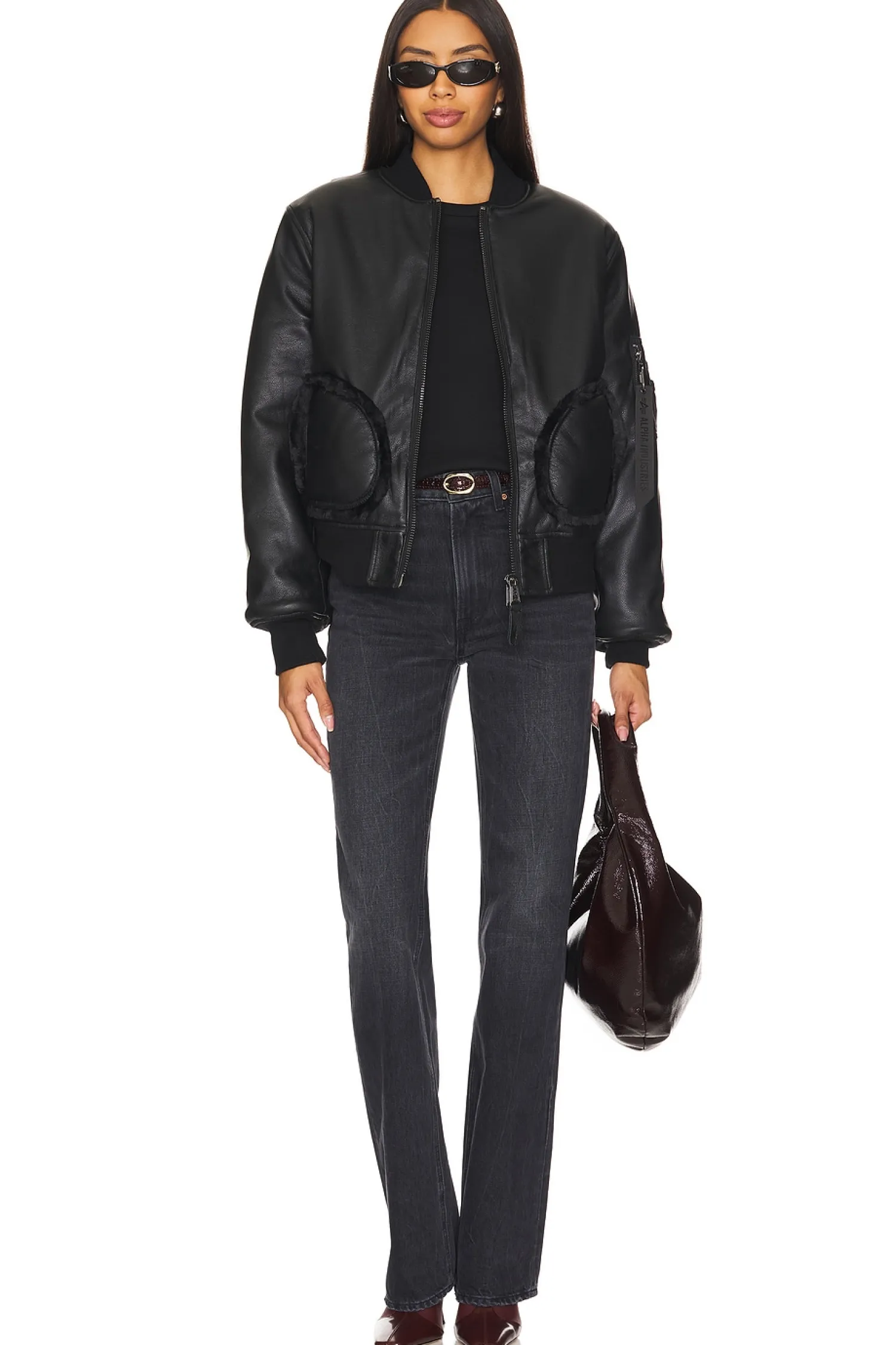 Women ALPHA INDUSTRIES Jackets & Coats>Reversible Faux Leather Ma-1