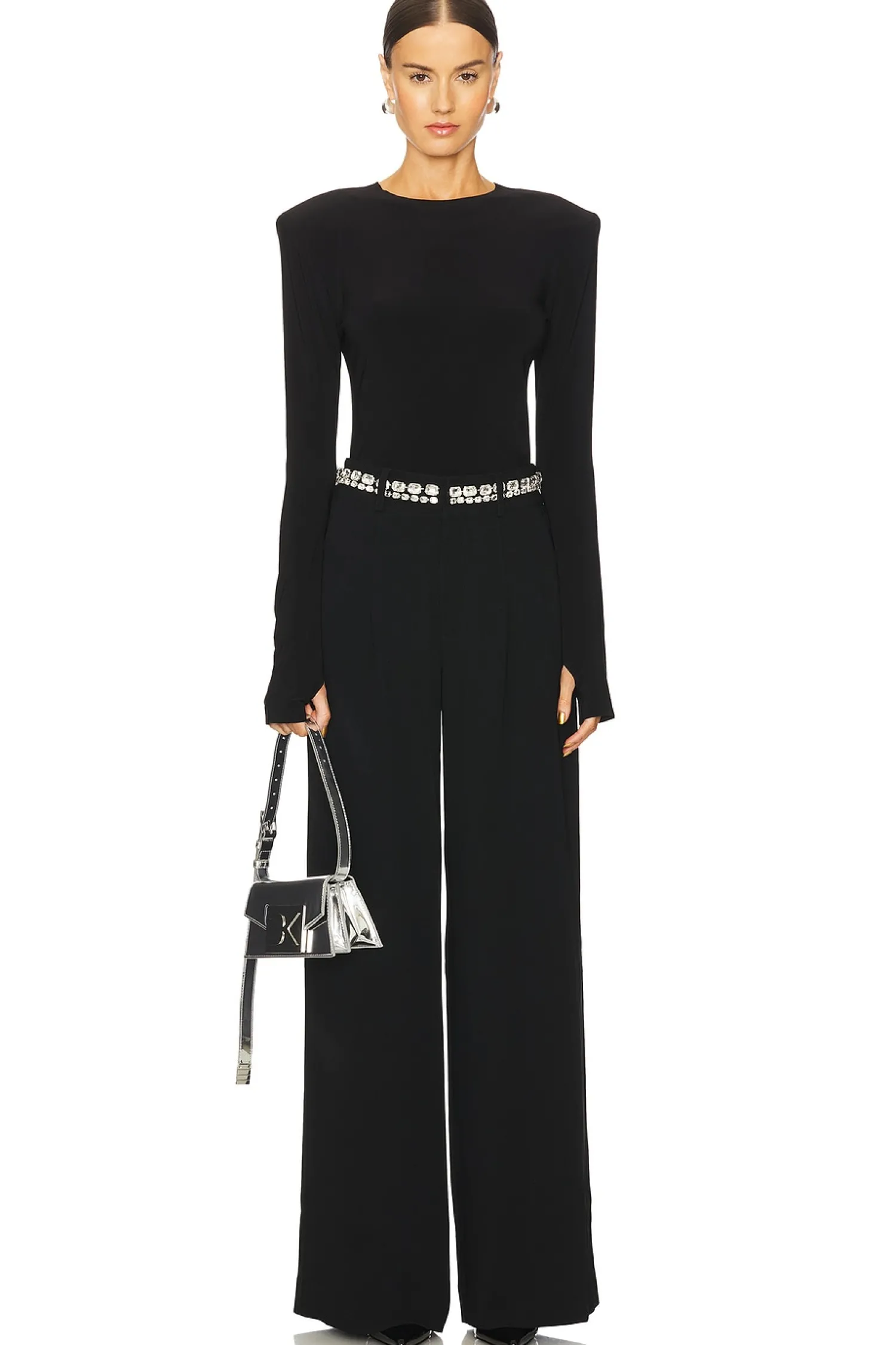 Women Cinq a Sept Pants>Rhinestone Chain Genna Pant