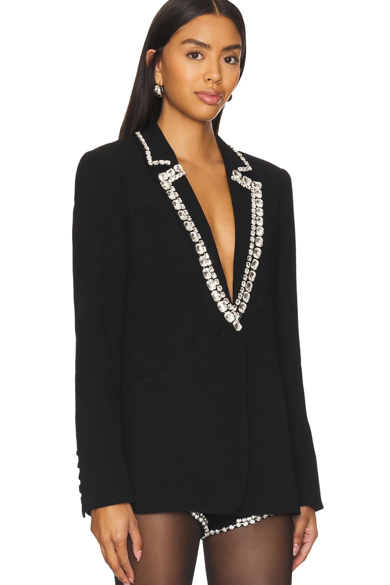 Women Cinq a Sept Jackets & Coats>Rhinestone Chain Karlie Blazer