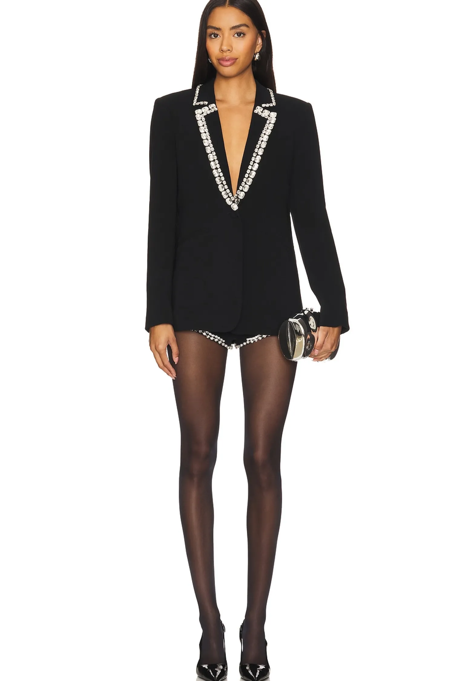 Women Cinq a Sept Jackets & Coats>Rhinestone Chain Karlie Blazer