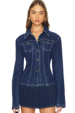 Women LIONESS Matching Sets|Jackets & Coats>Rider Denim Jacket