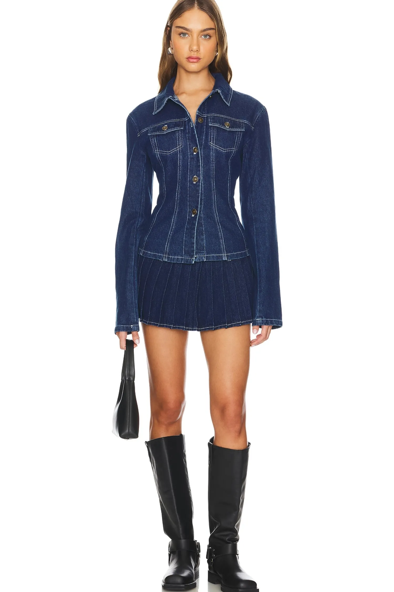 Women LIONESS Matching Sets|Jackets & Coats>Rider Denim Jacket