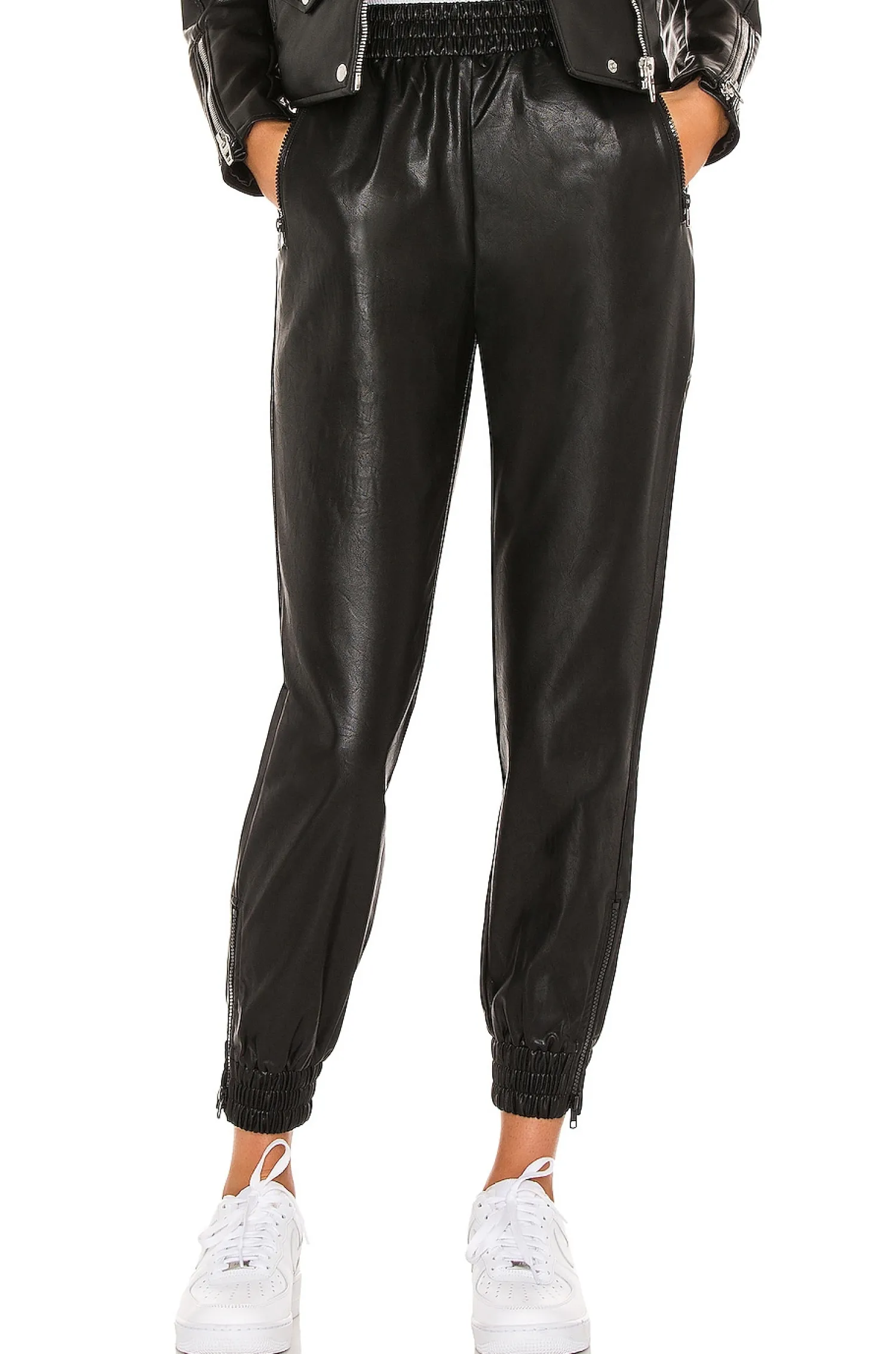 Women superdown Pants>Rinah Faux Leather Jogger Pant