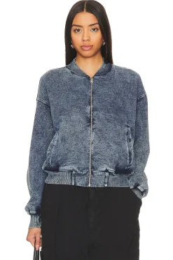 Women Michael Lauren Jackets & Coats>Riston Acid Wash Bomber