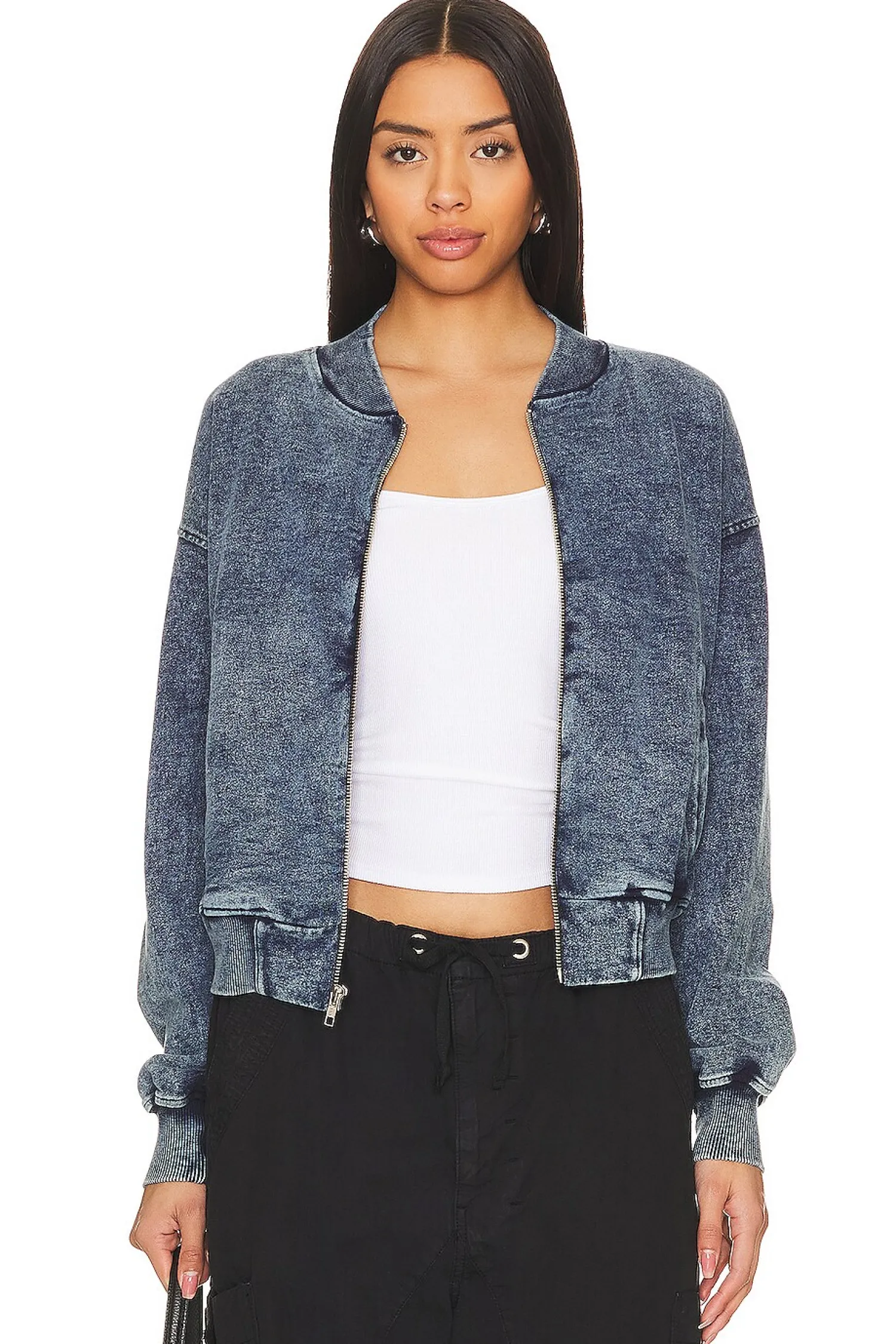 Women Michael Lauren Jackets & Coats>Riston Acid Wash Bomber
