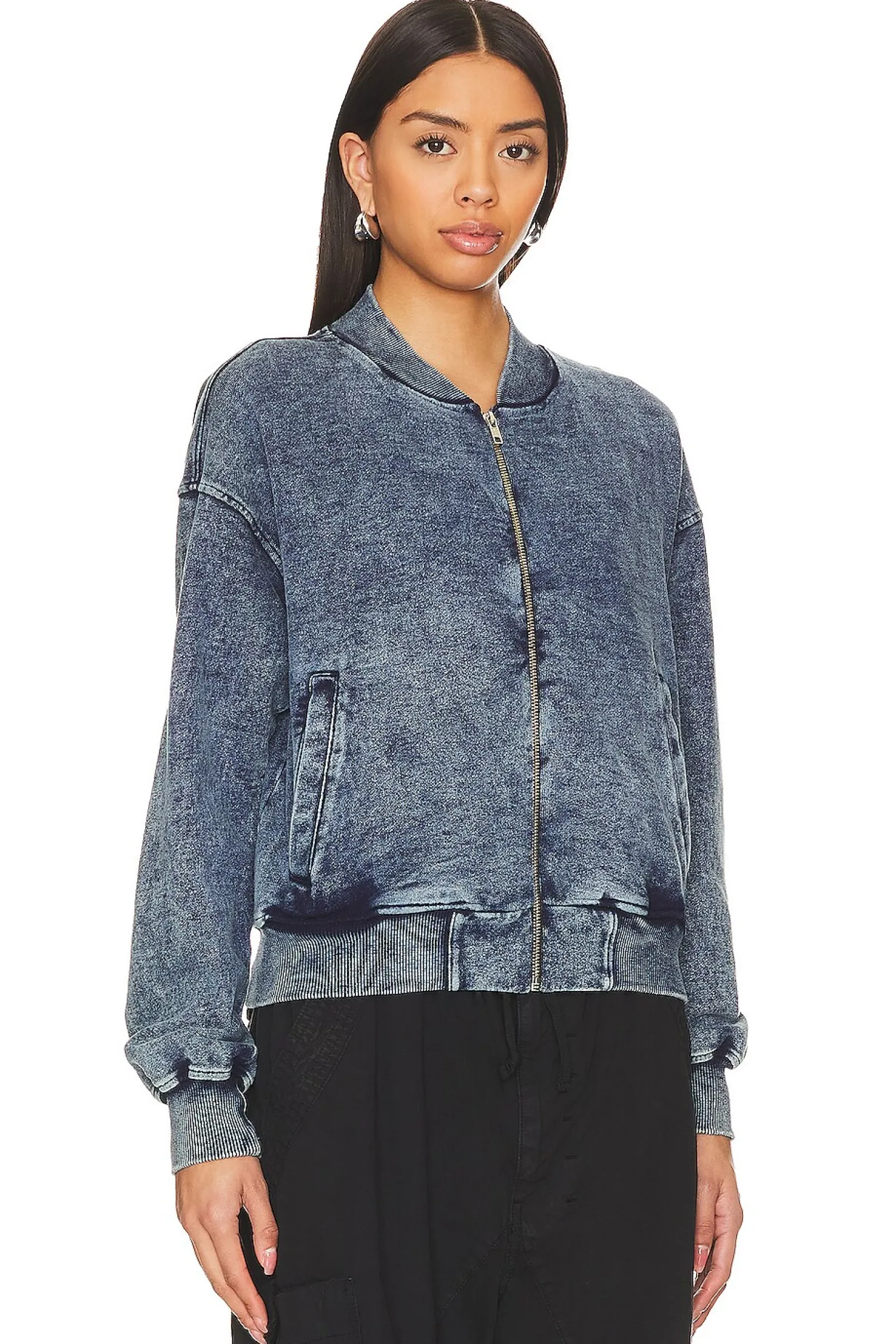 Women Michael Lauren Jackets & Coats>Riston Acid Wash Bomber