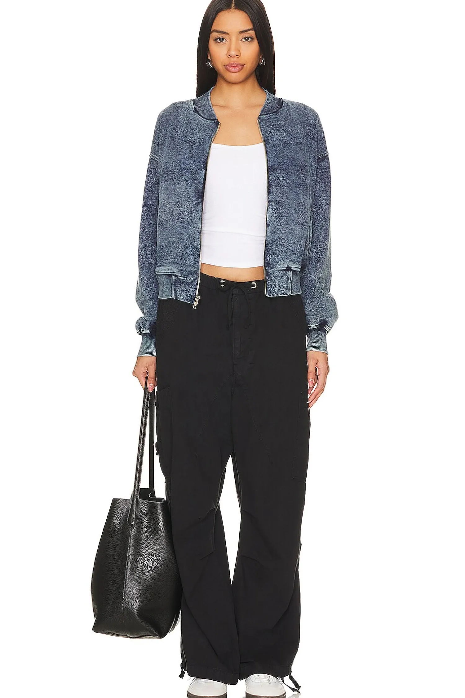 Women Michael Lauren Jackets & Coats>Riston Acid Wash Bomber