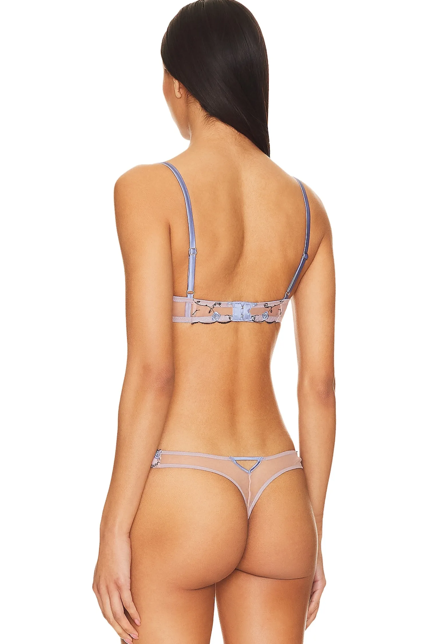Women fleur du mal Lingerie & Sleepwear>Rose And Vine Embroidery Balconette Bra